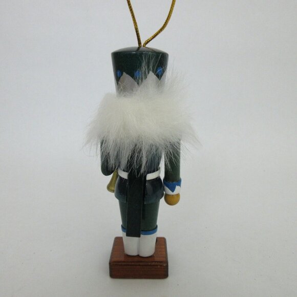 5” Wood Soldier and 3” Blown Glass Nutcracker Christmas Tree Ornaments Set of 2 - Picture 5 of 9